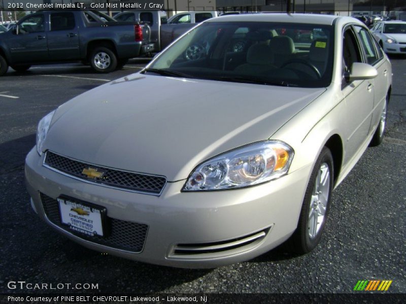 Gold Mist Metallic / Gray 2012 Chevrolet Impala LT