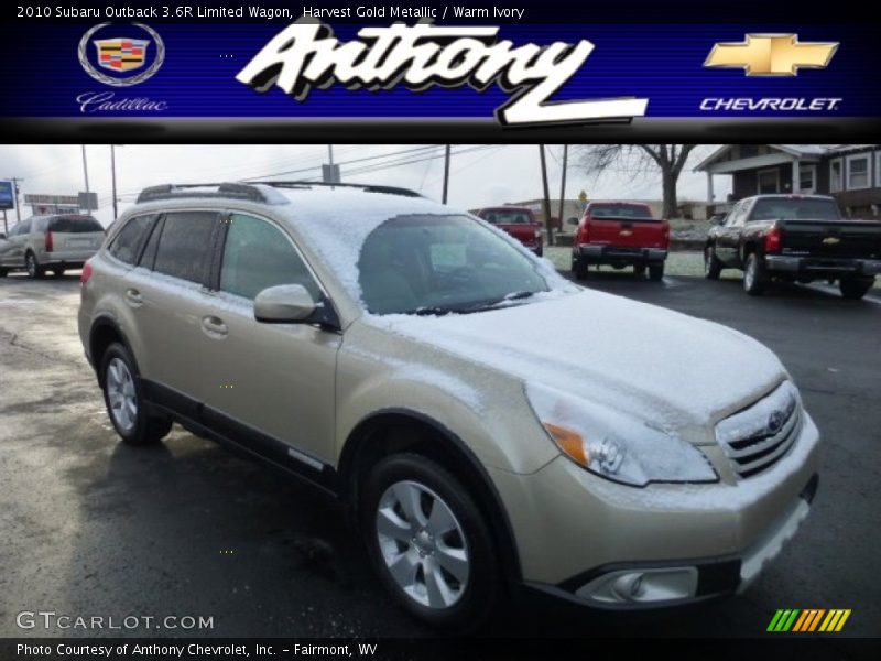 Harvest Gold Metallic / Warm Ivory 2010 Subaru Outback 3.6R Limited Wagon
