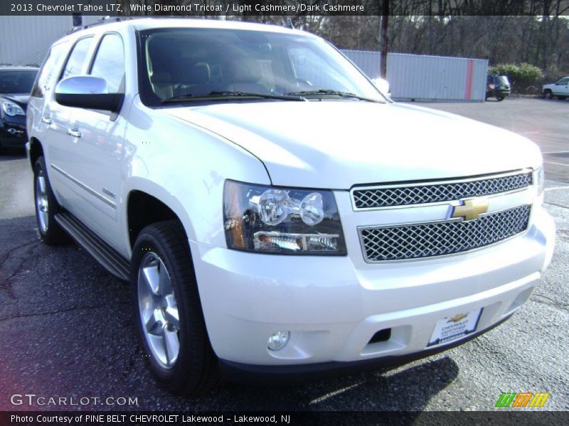 White Diamond Tricoat / Light Cashmere/Dark Cashmere 2013 Chevrolet Tahoe LTZ