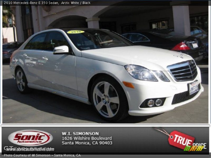 Arctic White / Black 2010 Mercedes-Benz E 350 Sedan