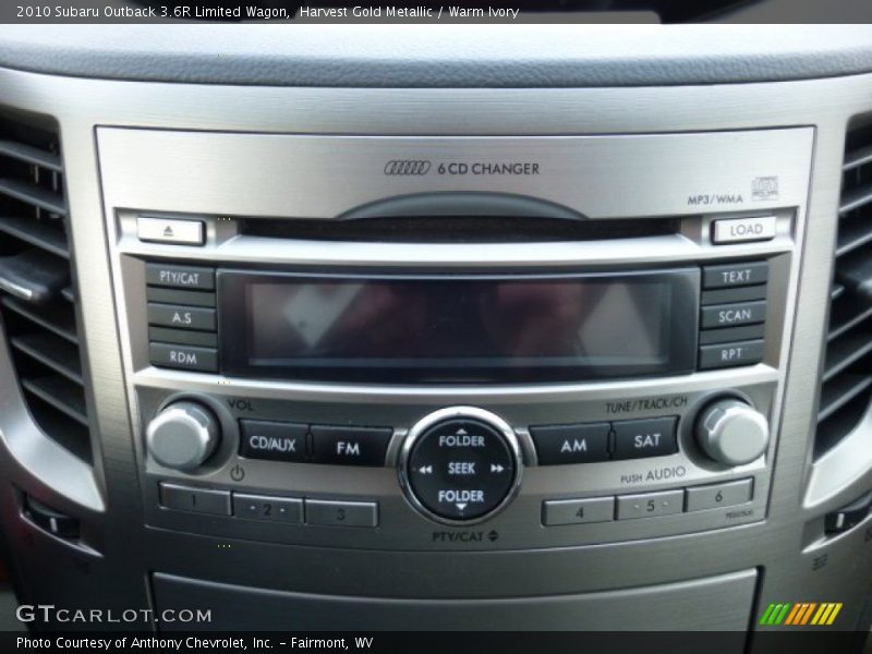 Audio System of 2010 Outback 3.6R Limited Wagon