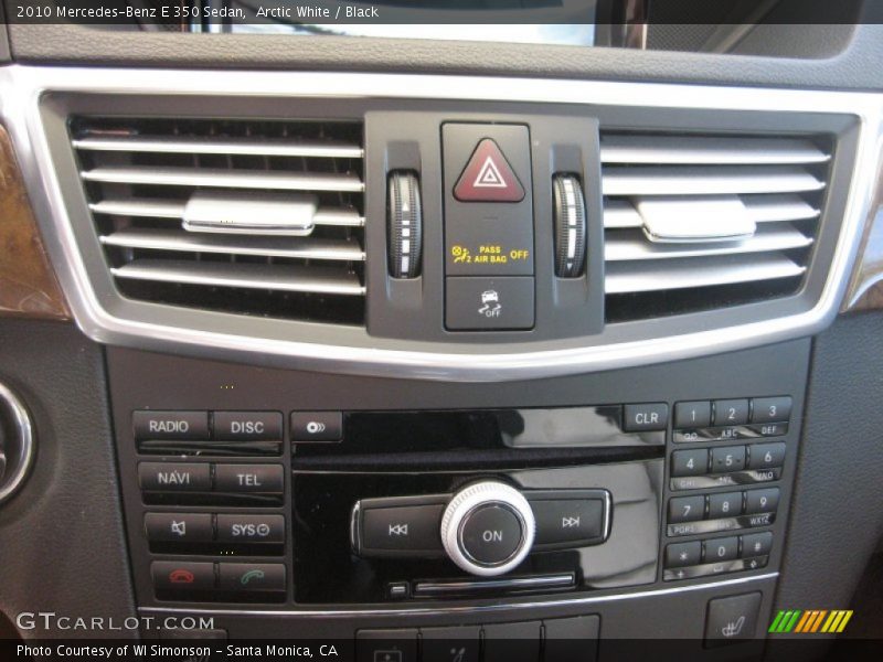 Arctic White / Black 2010 Mercedes-Benz E 350 Sedan