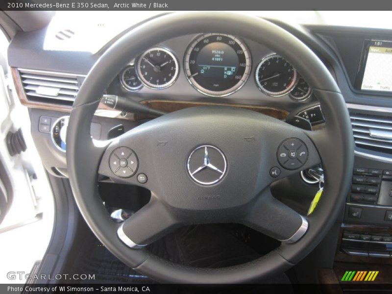 Arctic White / Black 2010 Mercedes-Benz E 350 Sedan