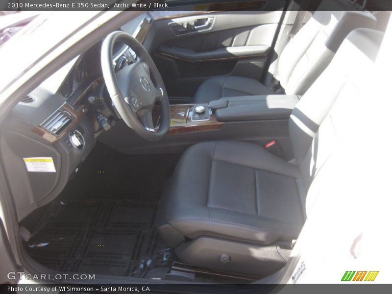Arctic White / Black 2010 Mercedes-Benz E 350 Sedan