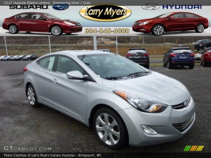 Shimmering Silver / Gray 2012 Hyundai Elantra Limited