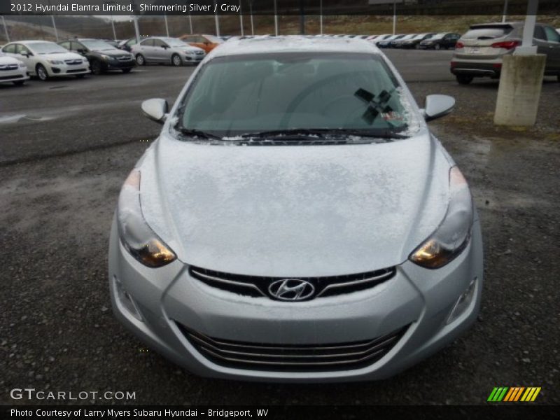 Shimmering Silver / Gray 2012 Hyundai Elantra Limited