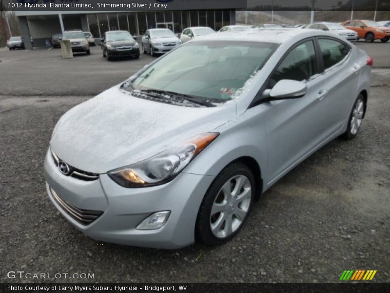 Shimmering Silver / Gray 2012 Hyundai Elantra Limited