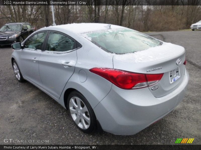 Shimmering Silver / Gray 2012 Hyundai Elantra Limited