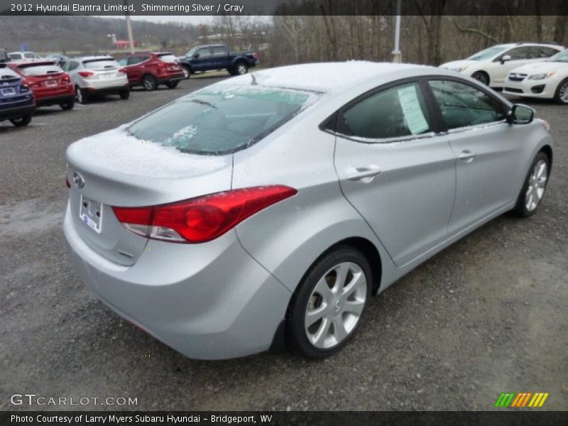 Shimmering Silver / Gray 2012 Hyundai Elantra Limited