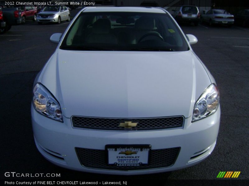 Summit White / Ebony 2012 Chevrolet Impala LT