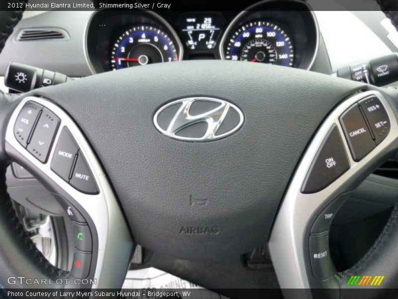 Shimmering Silver / Gray 2012 Hyundai Elantra Limited