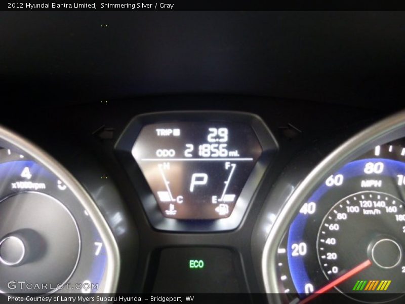 Shimmering Silver / Gray 2012 Hyundai Elantra Limited