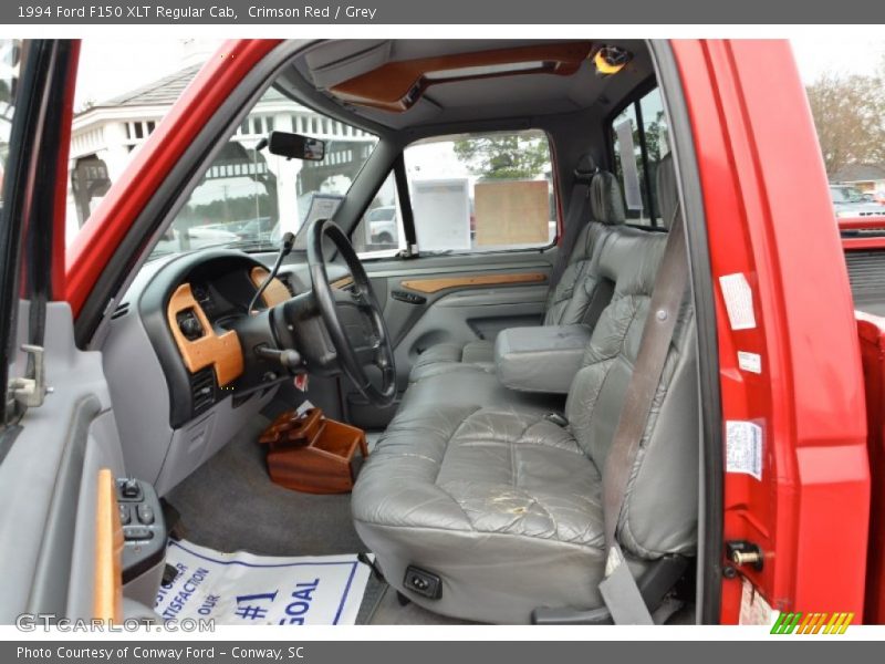 Crimson Red / Grey 1994 Ford F150 XLT Regular Cab