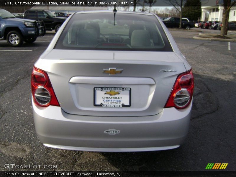 Silver Ice Metallic / Jet Black/Dark Titanium 2013 Chevrolet Sonic LS Sedan