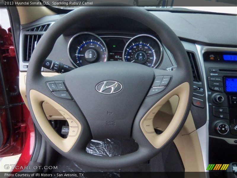 Sparkling Ruby / Camel 2013 Hyundai Sonata GLS