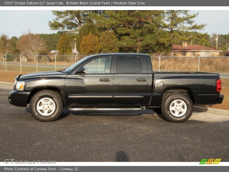  2007 Dakota SLT Quad Cab Brilliant Black Crystal Pearl