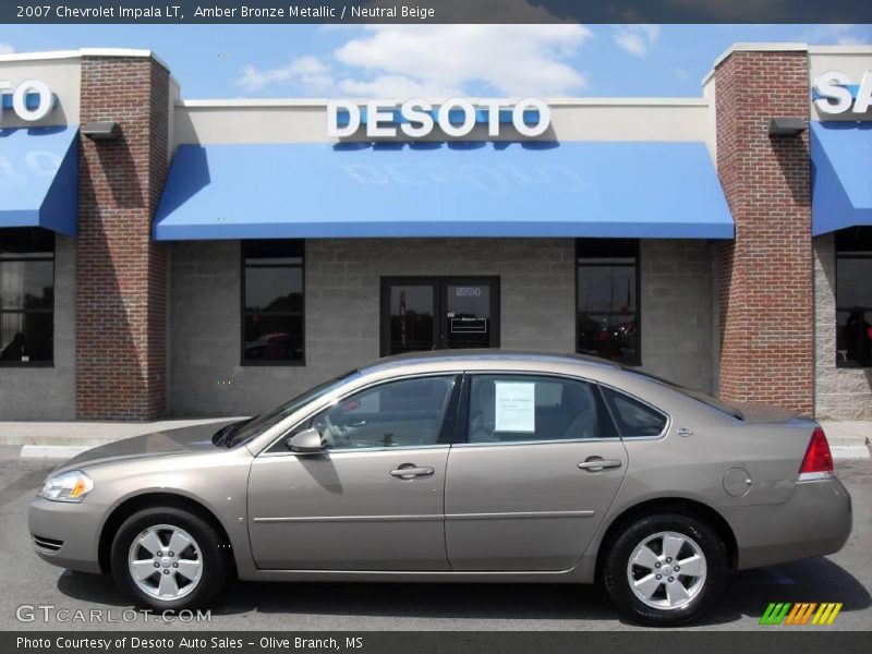 Amber Bronze Metallic / Neutral Beige 2007 Chevrolet Impala LT