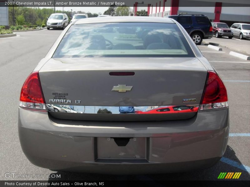 Amber Bronze Metallic / Neutral Beige 2007 Chevrolet Impala LT