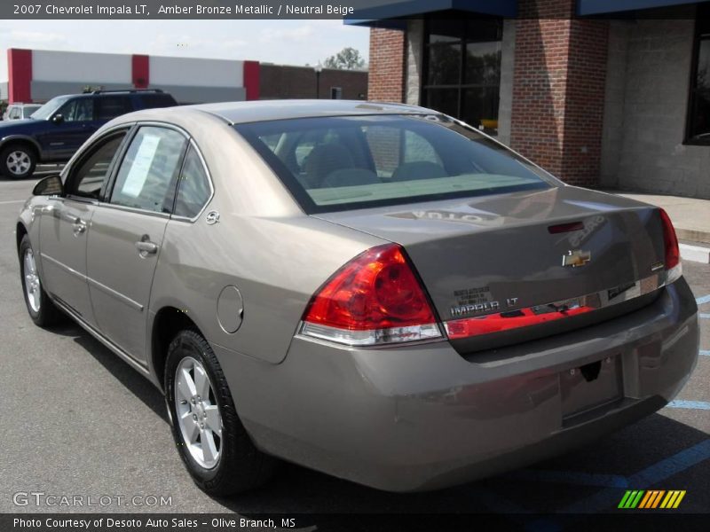 Amber Bronze Metallic / Neutral Beige 2007 Chevrolet Impala LT