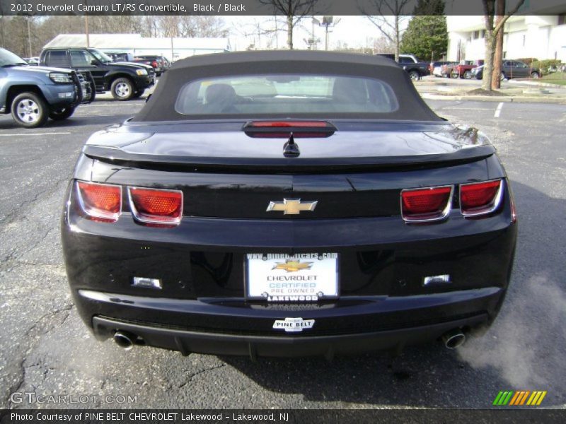 Black / Black 2012 Chevrolet Camaro LT/RS Convertible