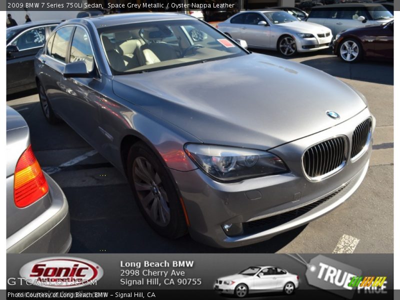 Space Grey Metallic / Oyster Nappa Leather 2009 BMW 7 Series 750Li Sedan