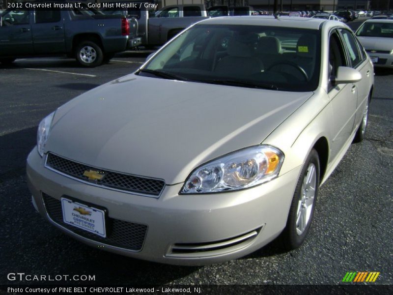Gold Mist Metallic / Gray 2012 Chevrolet Impala LT