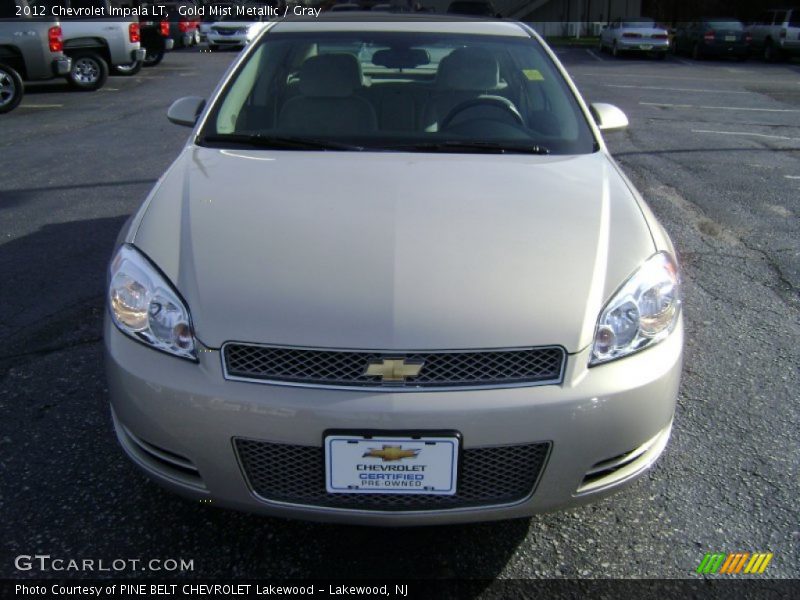Gold Mist Metallic / Gray 2012 Chevrolet Impala LT