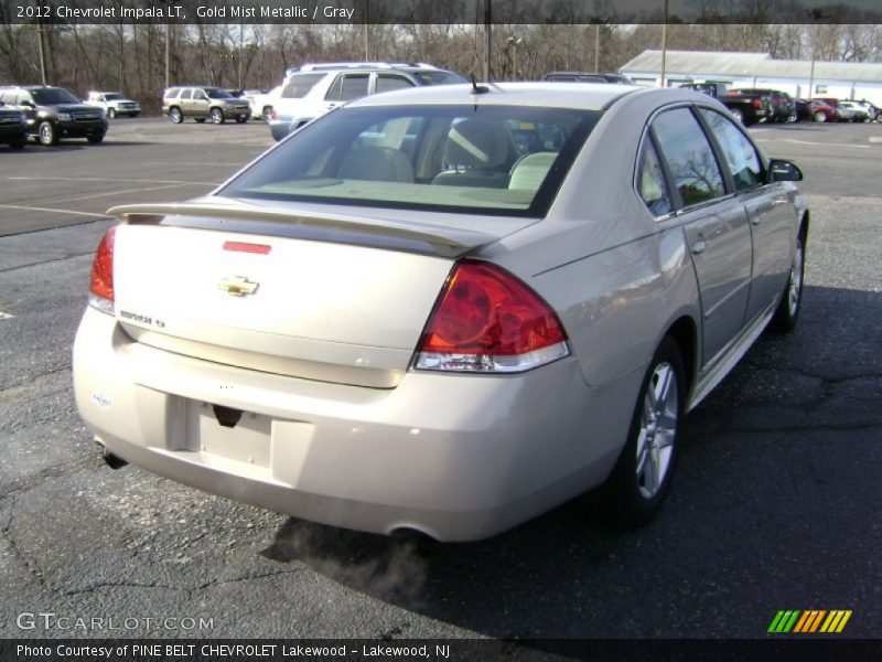 Gold Mist Metallic / Gray 2012 Chevrolet Impala LT
