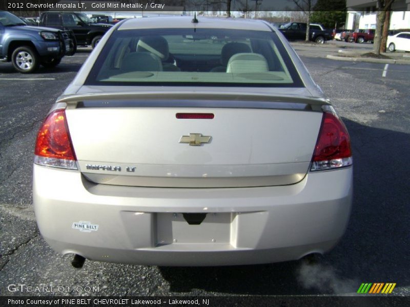 Gold Mist Metallic / Gray 2012 Chevrolet Impala LT