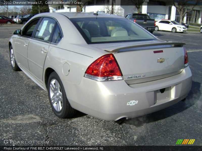 Gold Mist Metallic / Gray 2012 Chevrolet Impala LT