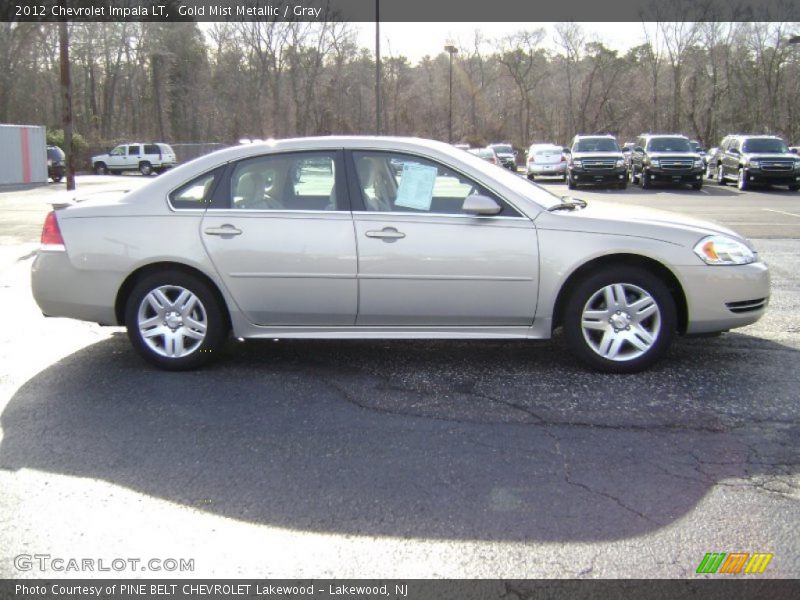 Gold Mist Metallic / Gray 2012 Chevrolet Impala LT