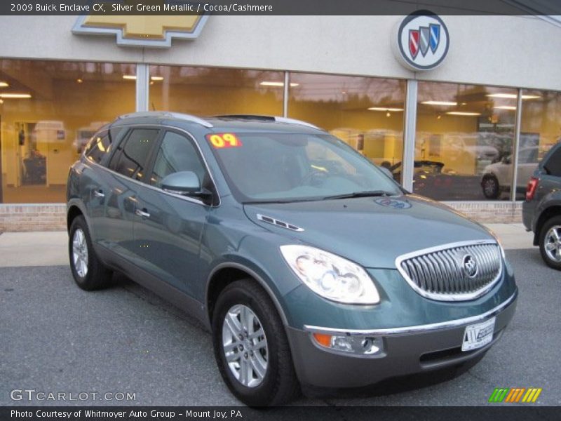 Silver Green Metallic / Cocoa/Cashmere 2009 Buick Enclave CX