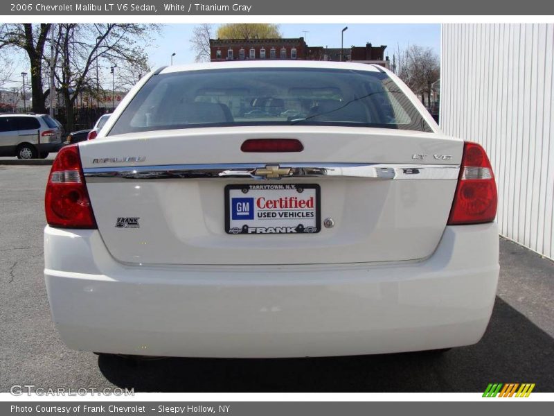White / Titanium Gray 2006 Chevrolet Malibu LT V6 Sedan