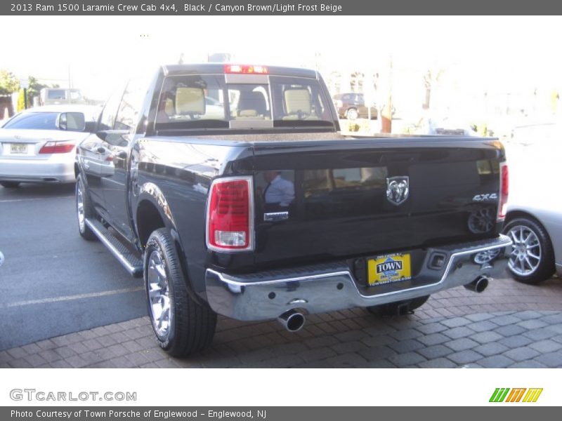 Black / Canyon Brown/Light Frost Beige 2013 Ram 1500 Laramie Crew Cab 4x4