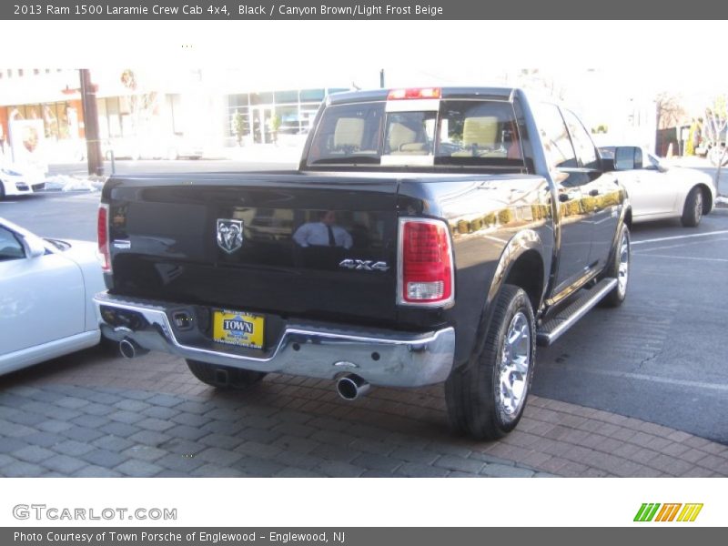 Black / Canyon Brown/Light Frost Beige 2013 Ram 1500 Laramie Crew Cab 4x4