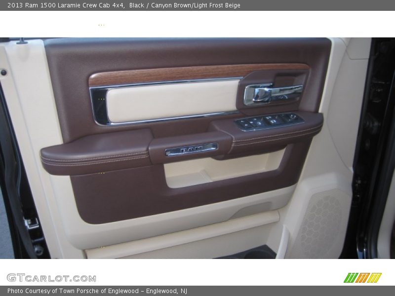 Black / Canyon Brown/Light Frost Beige 2013 Ram 1500 Laramie Crew Cab 4x4