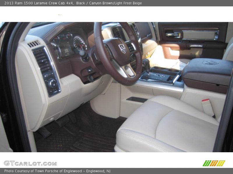 Black / Canyon Brown/Light Frost Beige 2013 Ram 1500 Laramie Crew Cab 4x4