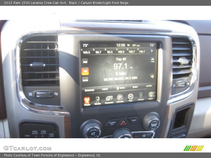 Black / Canyon Brown/Light Frost Beige 2013 Ram 1500 Laramie Crew Cab 4x4