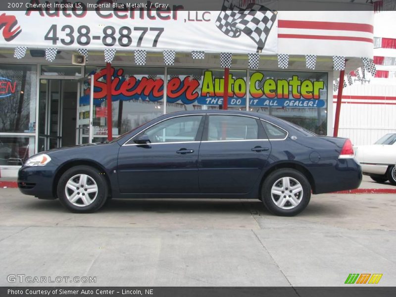 Imperial Blue Metallic / Gray 2007 Chevrolet Impala LS