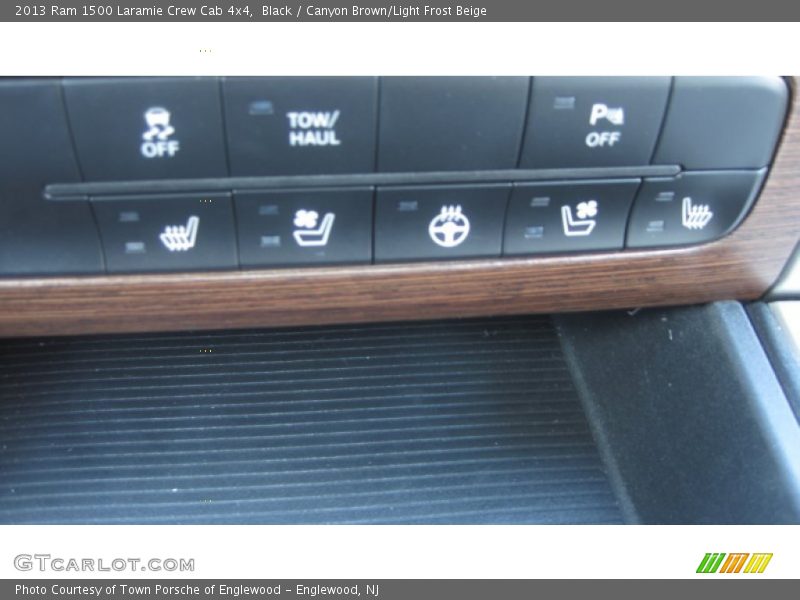 Black / Canyon Brown/Light Frost Beige 2013 Ram 1500 Laramie Crew Cab 4x4