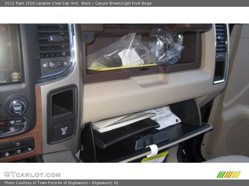 Black / Canyon Brown/Light Frost Beige 2013 Ram 1500 Laramie Crew Cab 4x4