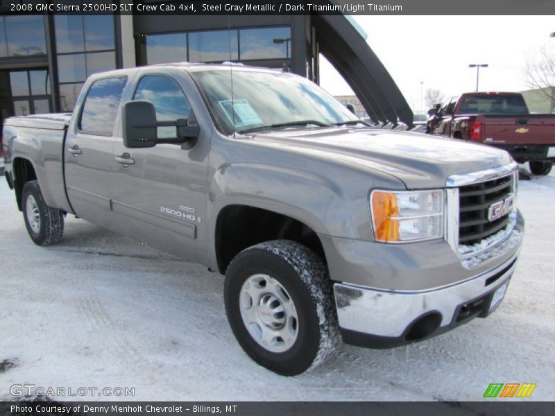 Steel Gray Metallic / Dark Titanium/Light Titanium 2008 GMC Sierra 2500HD SLT Crew Cab 4x4