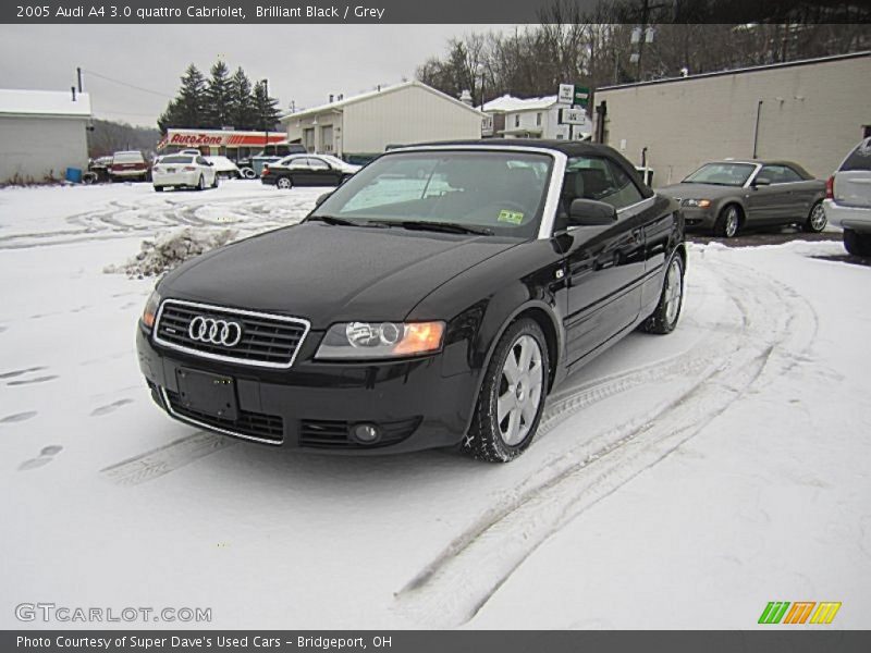 Brilliant Black / Grey 2005 Audi A4 3.0 quattro Cabriolet