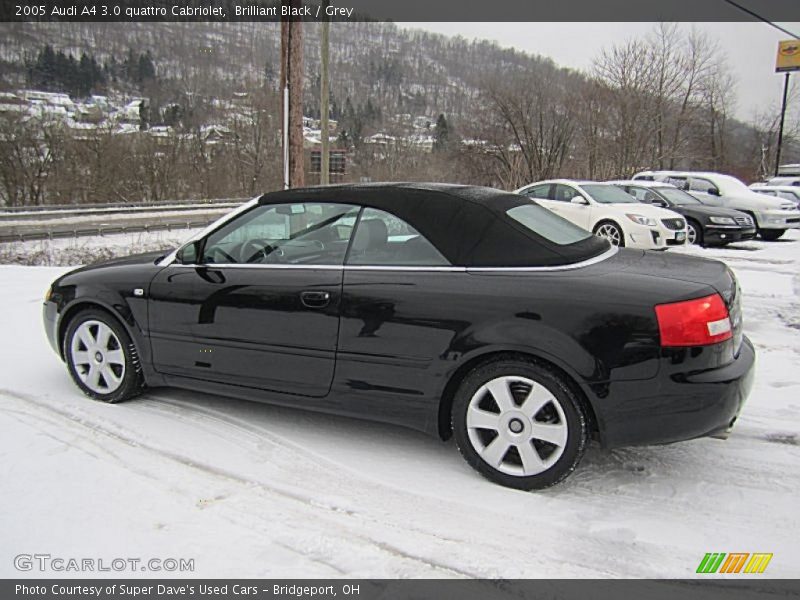 Brilliant Black / Grey 2005 Audi A4 3.0 quattro Cabriolet