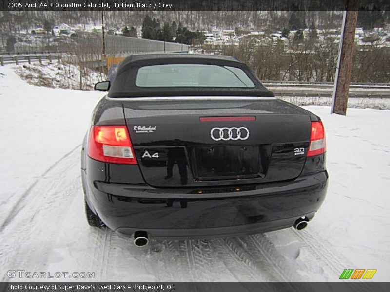 Brilliant Black / Grey 2005 Audi A4 3.0 quattro Cabriolet