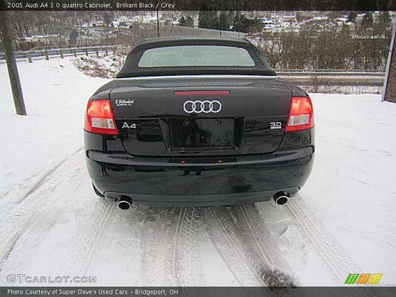Brilliant Black / Grey 2005 Audi A4 3.0 quattro Cabriolet