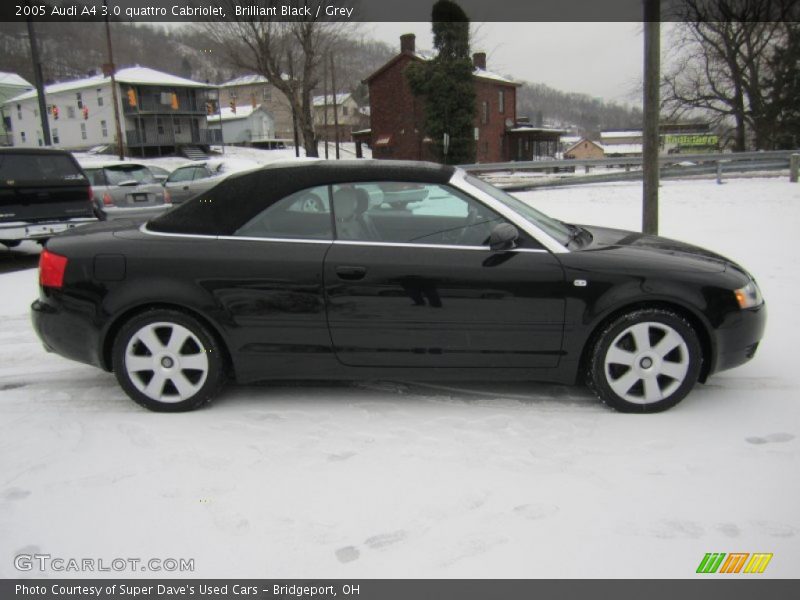 Brilliant Black / Grey 2005 Audi A4 3.0 quattro Cabriolet
