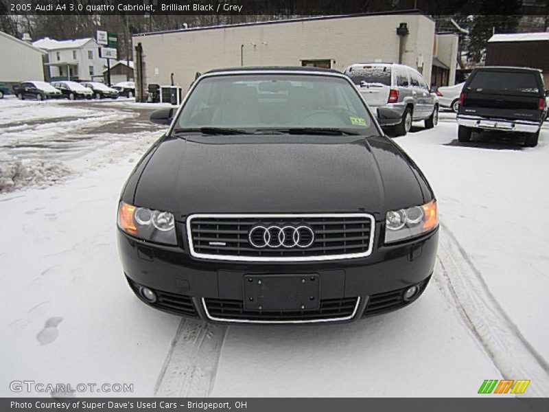 Brilliant Black / Grey 2005 Audi A4 3.0 quattro Cabriolet