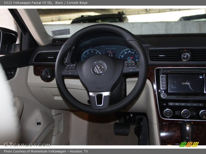 Black / Cornsilk Beige 2013 Volkswagen Passat V6 SEL