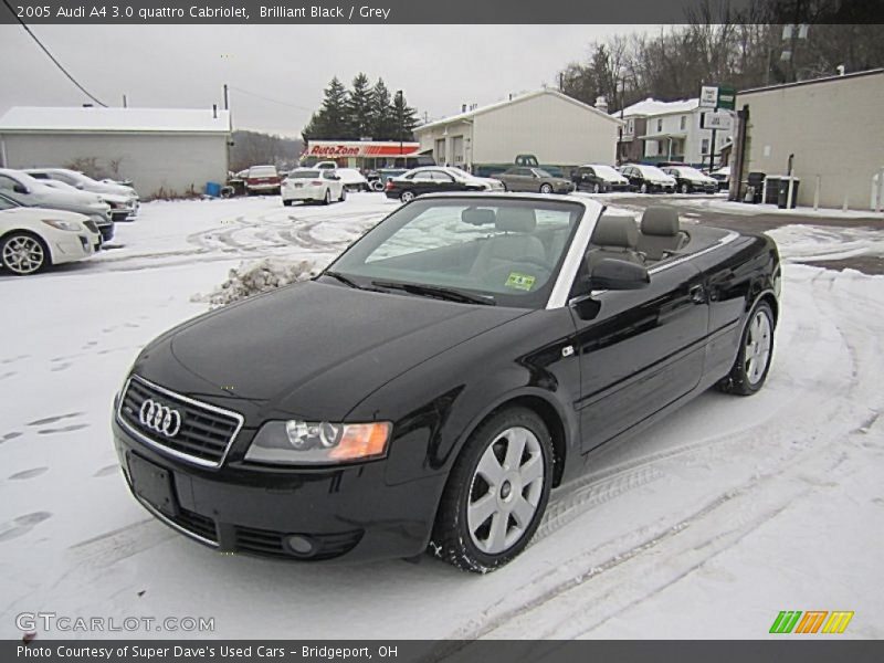 Brilliant Black / Grey 2005 Audi A4 3.0 quattro Cabriolet